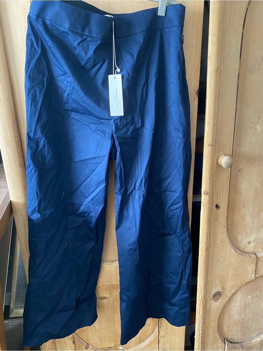 Rebecca Taylor Navy Wide-Leg Capris